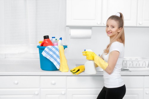 Grease stain removal on kitchen fabric with absorbent powder